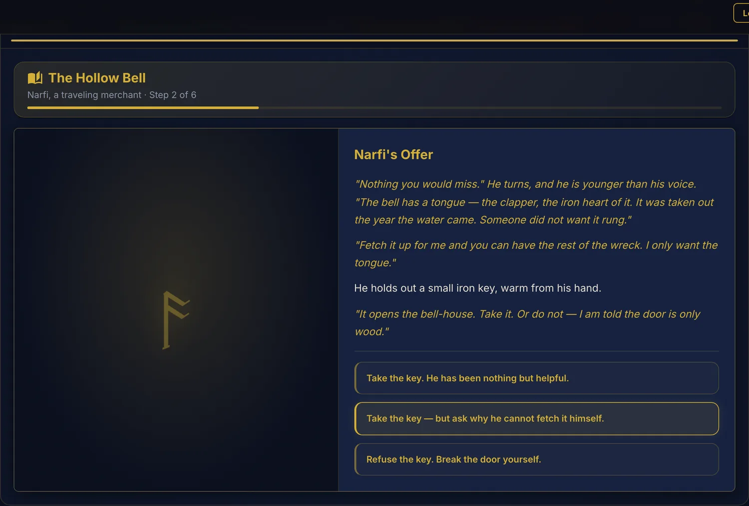 A quest that remembers